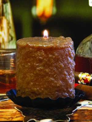 tobacco whiskey candle