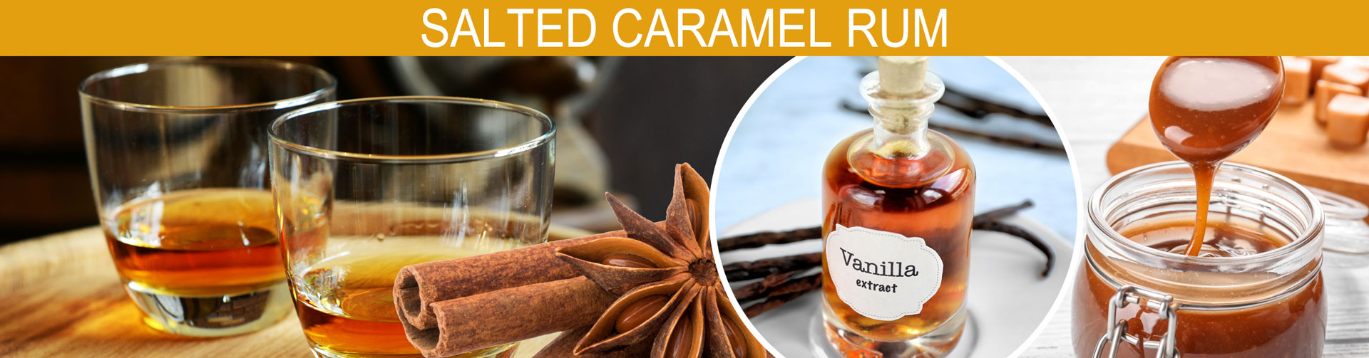 Banner image of Buttery salted caramel with a sweet balance of warm spiced rum. A true gourmand and comforting scent.
