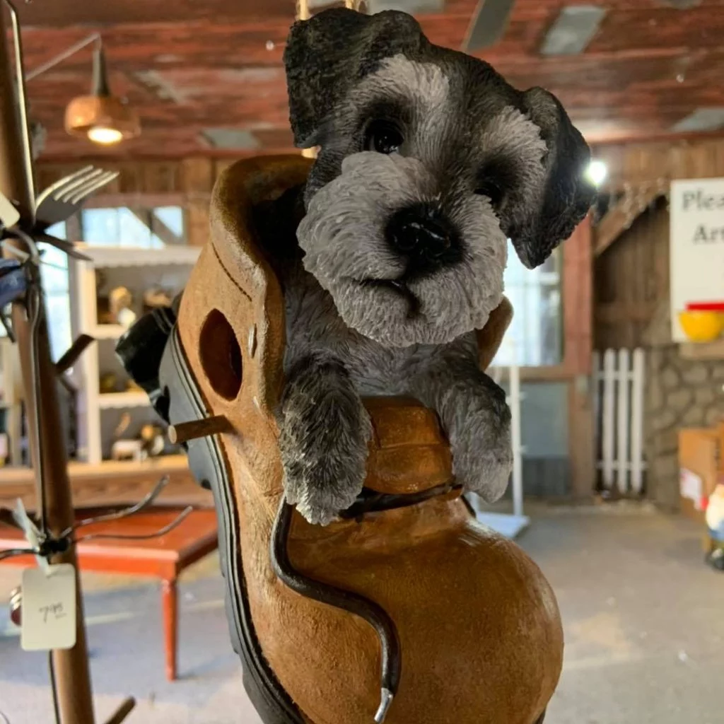 Garden Decor, Dog in a shoe