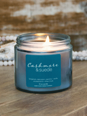 Cashmere & Suede Glass Jar Candle