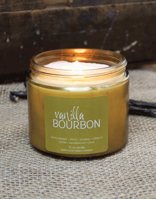 Vanilla Bourbon Glass Jar Candle