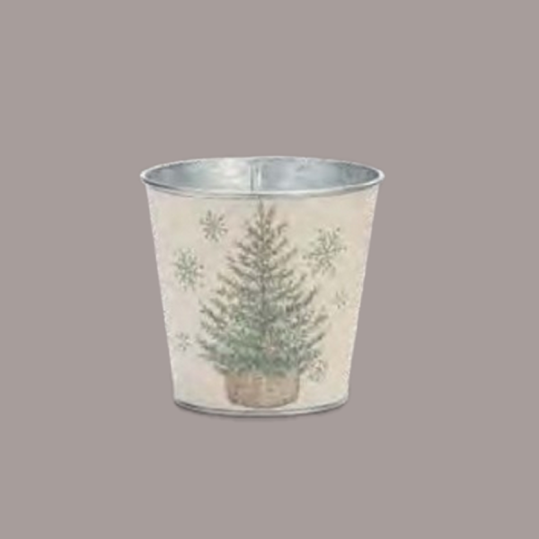 Canvas Wrapped Galvanized Buckets - small