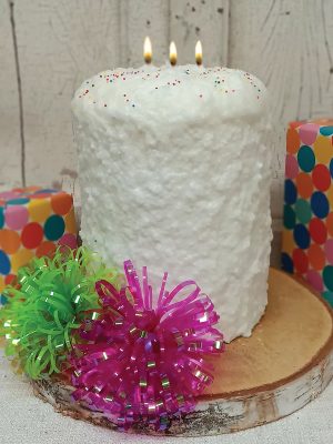 Birthday Cake 3 Wick