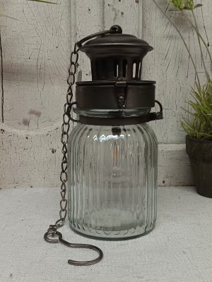 Battery Operated Glass Lantern