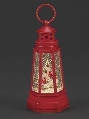LIGHTED RED LIGHTHOUSE SHIMMERING MERRY LITES