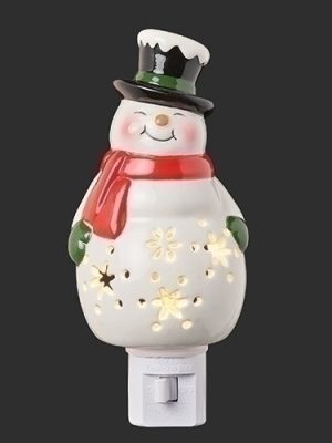 SNOWMAN NIGHT LIGHT W/ SNOWFLAKE BELLY