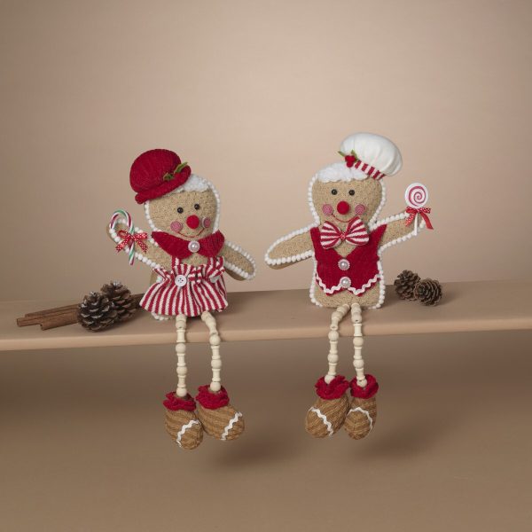 Fabric Holiday Gingerbread Man Shelf Sitter