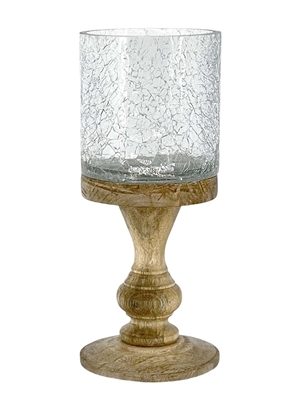 LARGE HURRICANE GLASS ON STAND