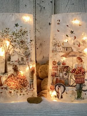 Glass Decorative Fall Light Assorted