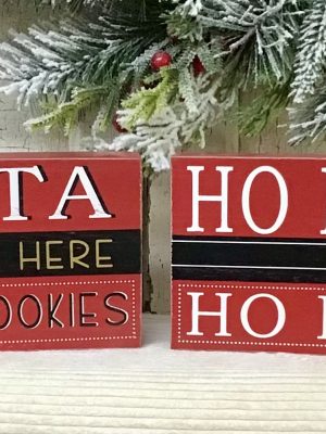 Santa Wood Blocks Assorted