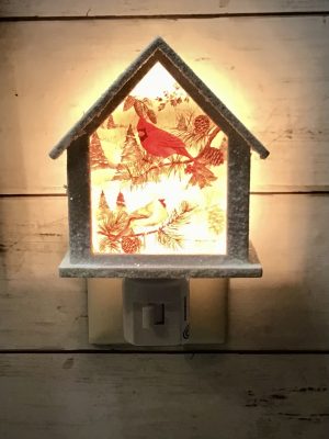 Winter Cardinal Scene Nightlight