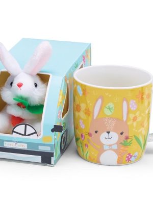 WHIMSY BROWN BUNNY MUG PLUSH GIFT SET