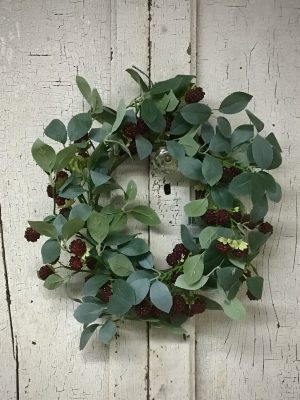 Burgundy Raspberry Wreath 6"