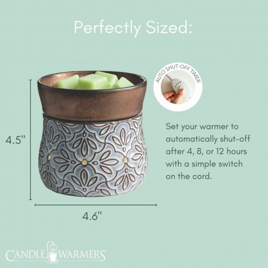 Candle Warmers 2-in-1 Deluxe Bronze Floral Warmer