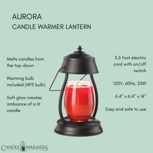 Candle Warmers Hurricane Lamp Black