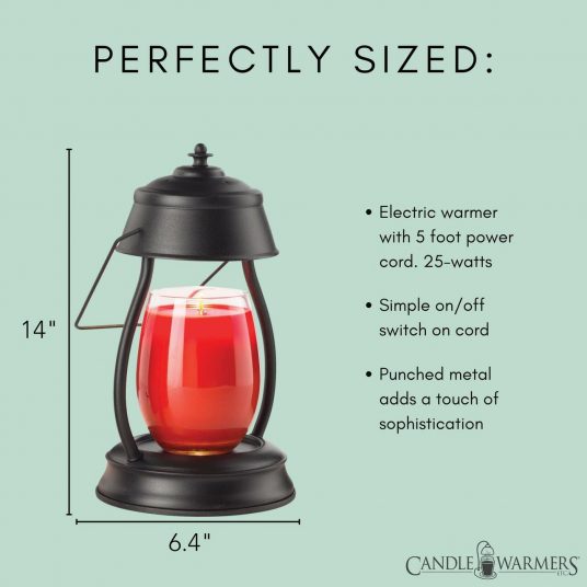 Candle Warmers Hurricane Lamp Black