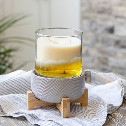 Candle Warmers Wood Pedestal 2 In 1 Warmer