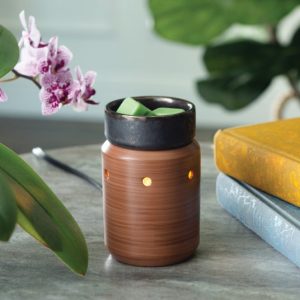 Candle Warmers Midsize Pewter Walnut Warmer