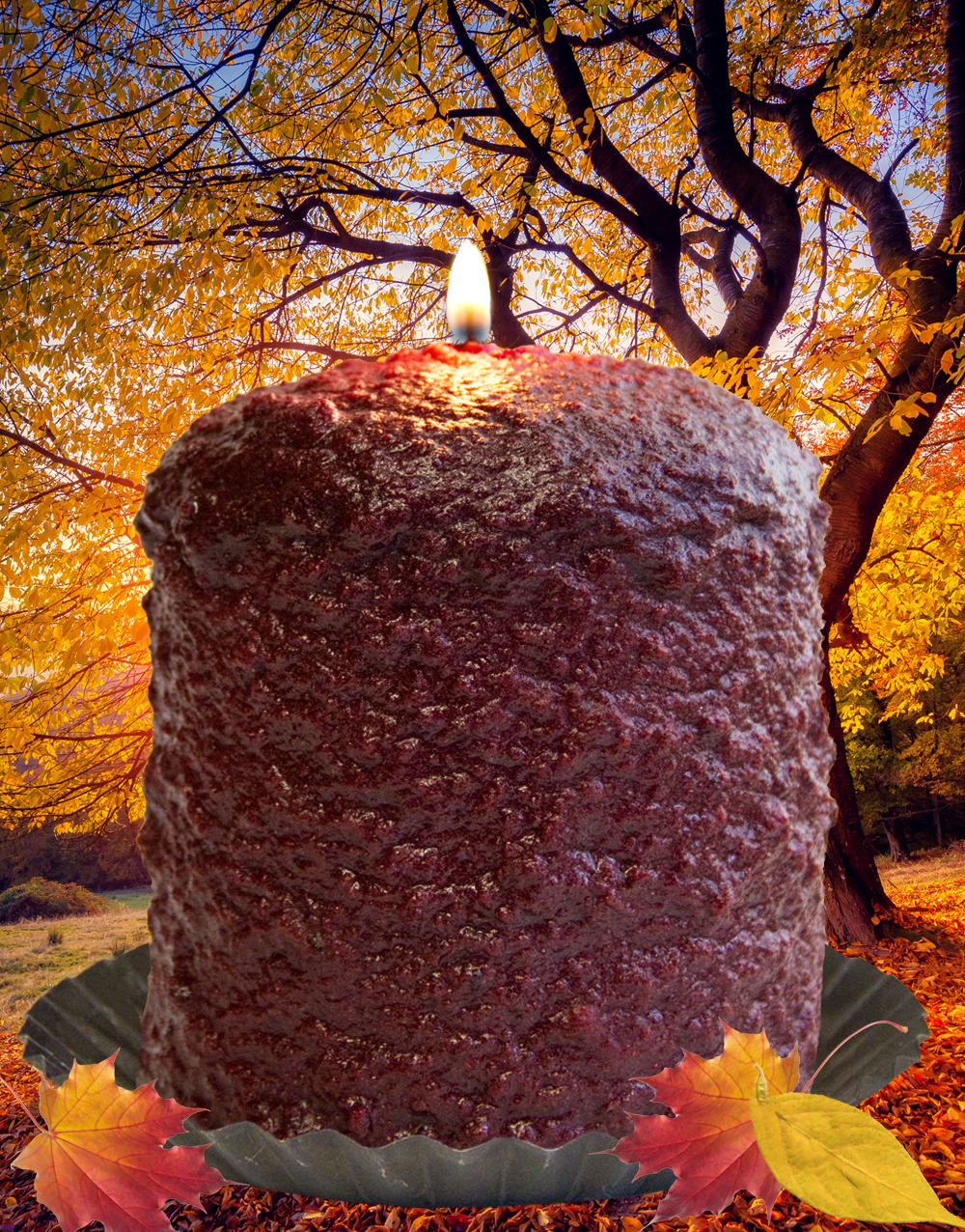 Autumn Evening Hearth Candle Warm Glow