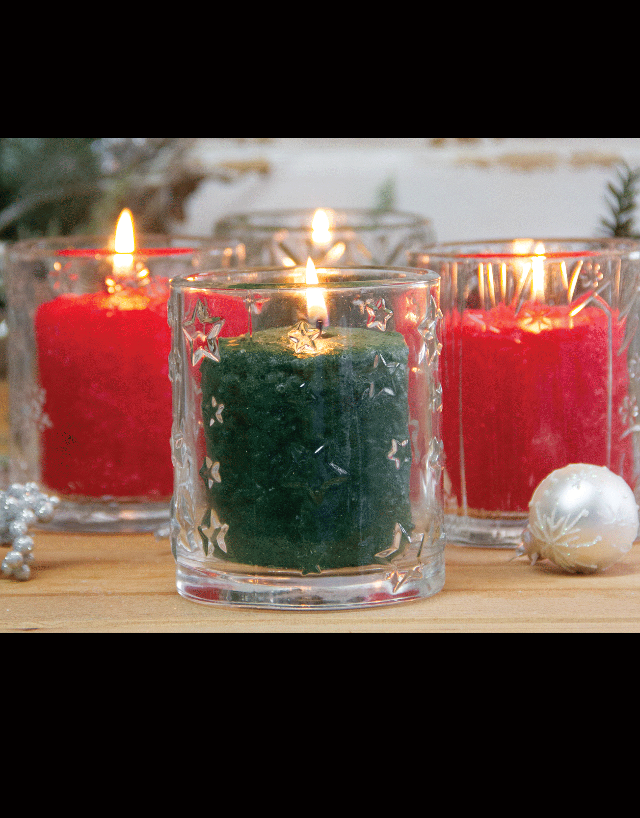 Mini Hearth Glass Candle Holder, Clear Assorted Warm Glow